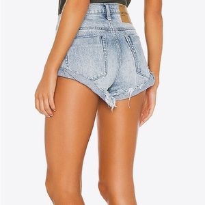 One Teaspoon Bandits Cut Off Light Wash Jean Shorts